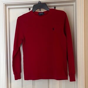 Polo by Ralph Lauren Vibrant Red long sleeve thermal top boys size 14-16